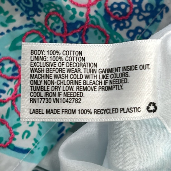 Lilly Pulitzer seashell print shift dress. Girls Size XL, 14-16.  Lined. - Picture 7 of 14